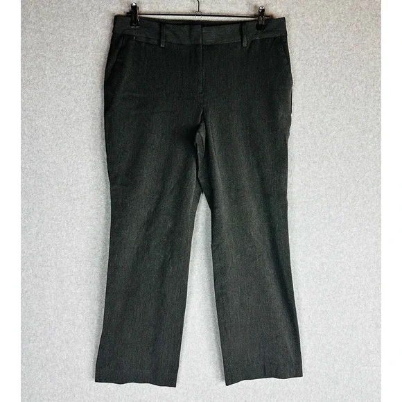 Talbots Womans 10P Petite Curvy Barely Boot Cut Dress Pants Grey Thick Stretch - Picture 2 of 7